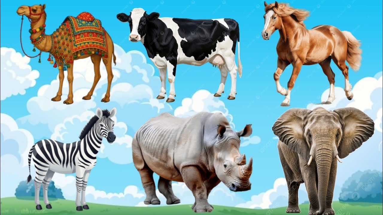 Animals Names For Kids | cartoon animated videos | kids animation song animal name with sound #जानवर