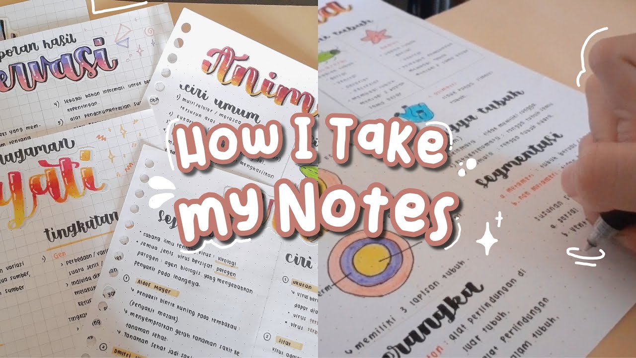 How I Take My Notes 📚✏ | Indonesia