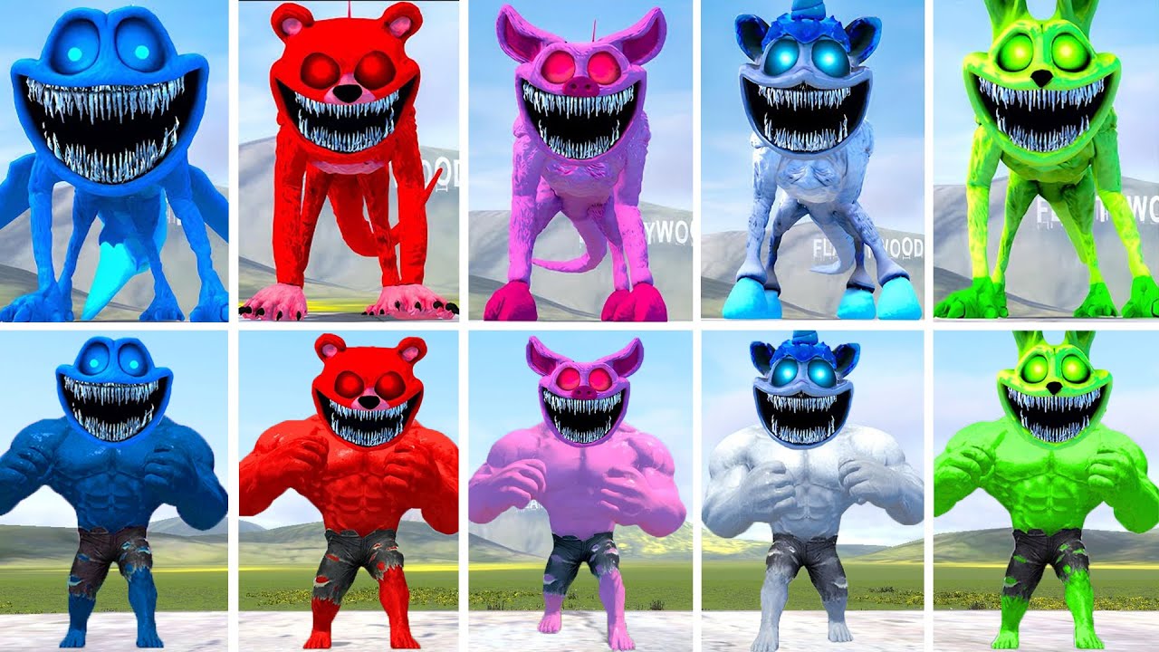 ALL SMILING CRITTERS GODZILLA TITAN MUSCLE POPPY PLAYTIME CHAPTER 4 In Garry's Mod!