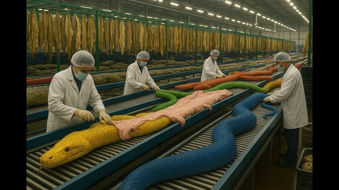 Inside the Snake-Leather Factory: From Snake Skin to Luxury Jacket (Full Process) || Tell What IF?