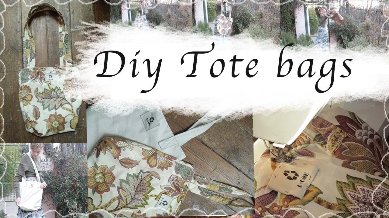 How to make tote bags    :)   simple sewing tutorial