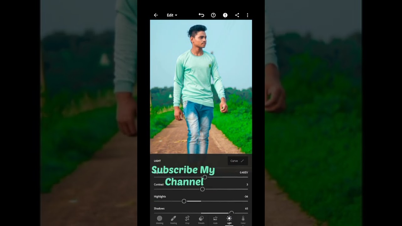 Green Preset Create in lightroom #lightroom #Shorts #ytshorts