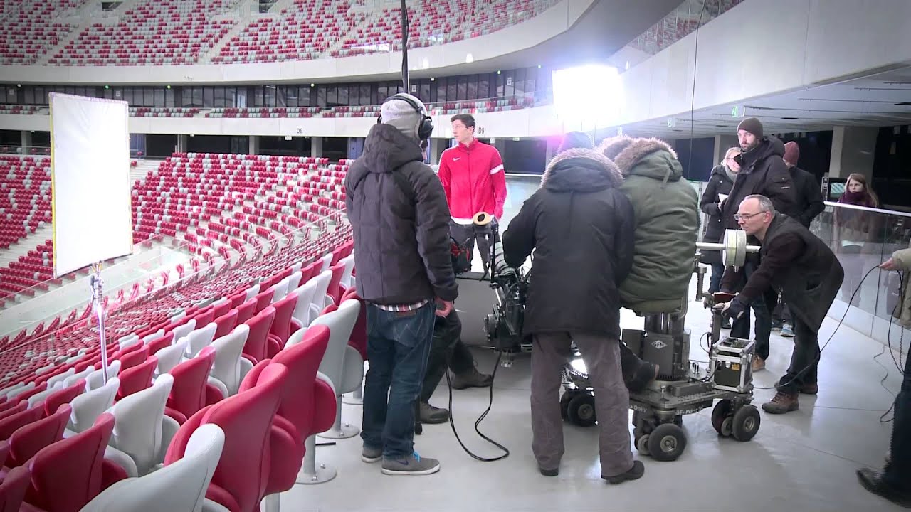 Robert Lewandowski na Stadionie Narodowym - making of