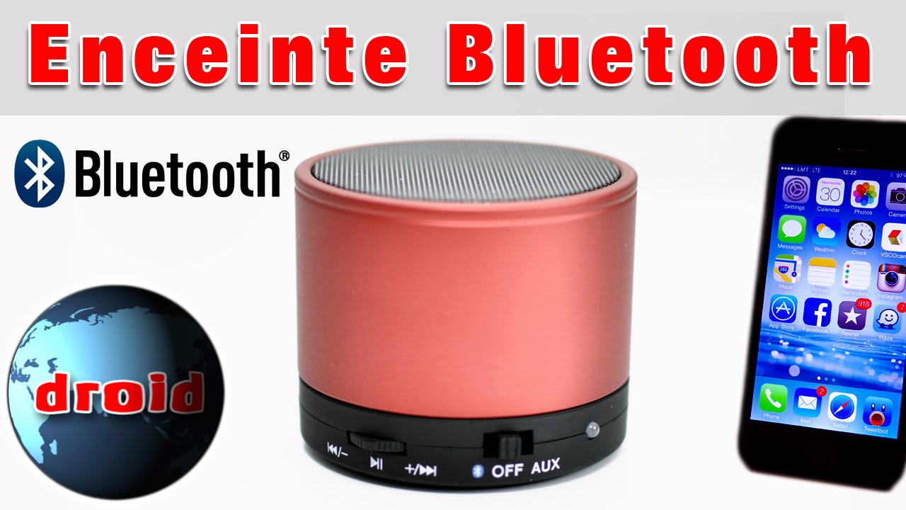Enceinte Bluetooth mini sans fil pour portable et tablette android.