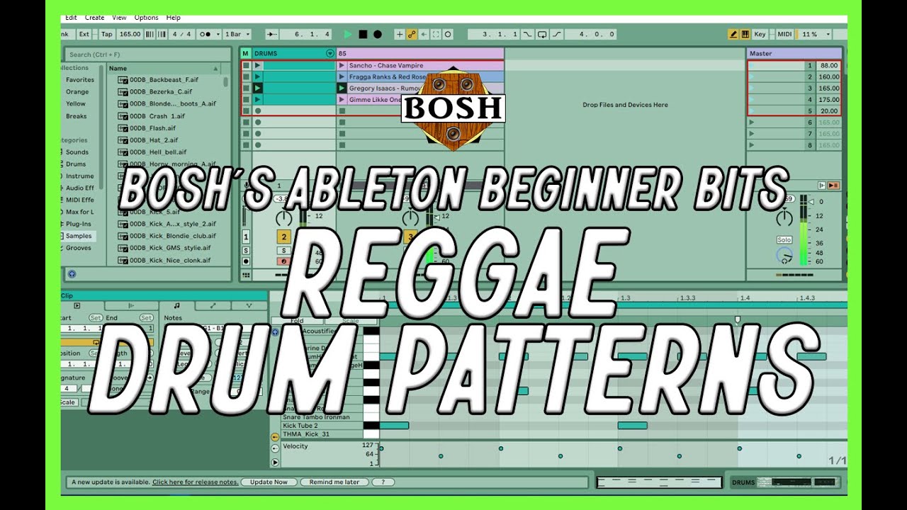 Reggae Drum Patterns: Bosh's Ableton Beginner Bits