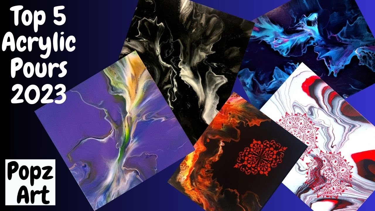 Best Acrylic Pouring of 2023 - Dutch Pour - Stencil Art - Fluid Art - Abstract Art