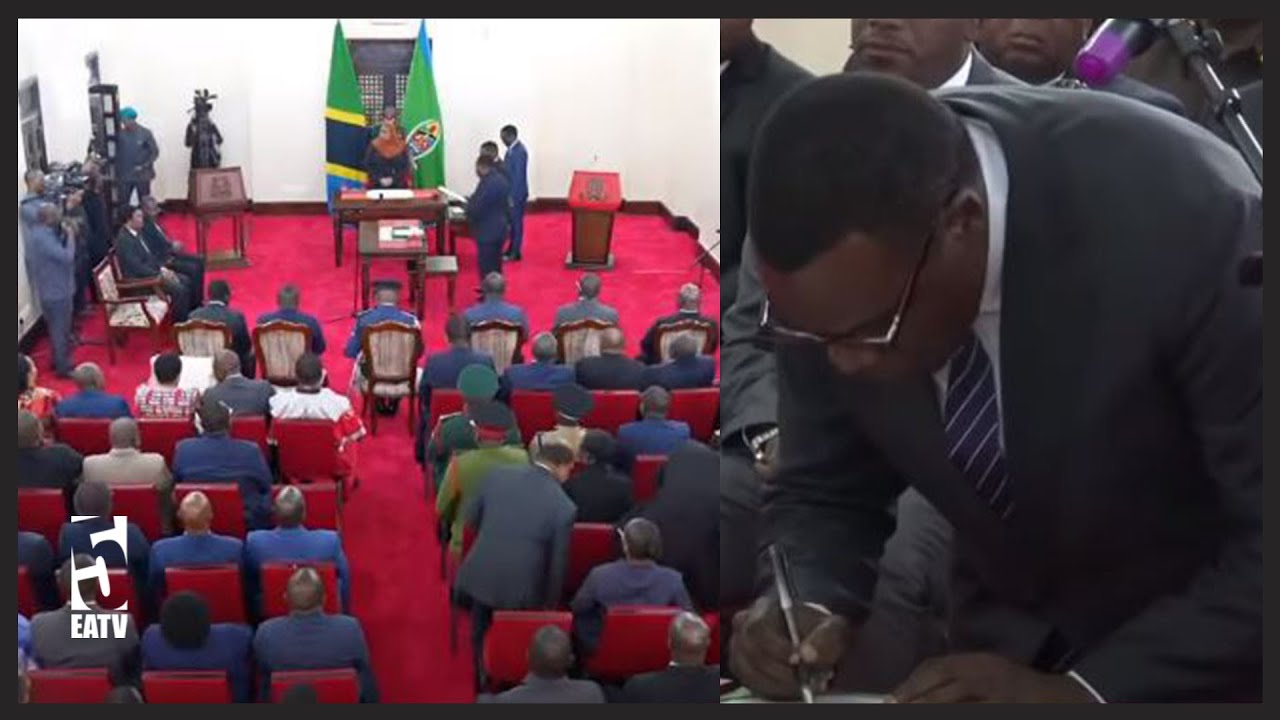 SHUHUDIA KATIBU MKUU KIONGOZI AKILA KIAPO MBELE YA RAIS SAMIA KUWA BALOZI