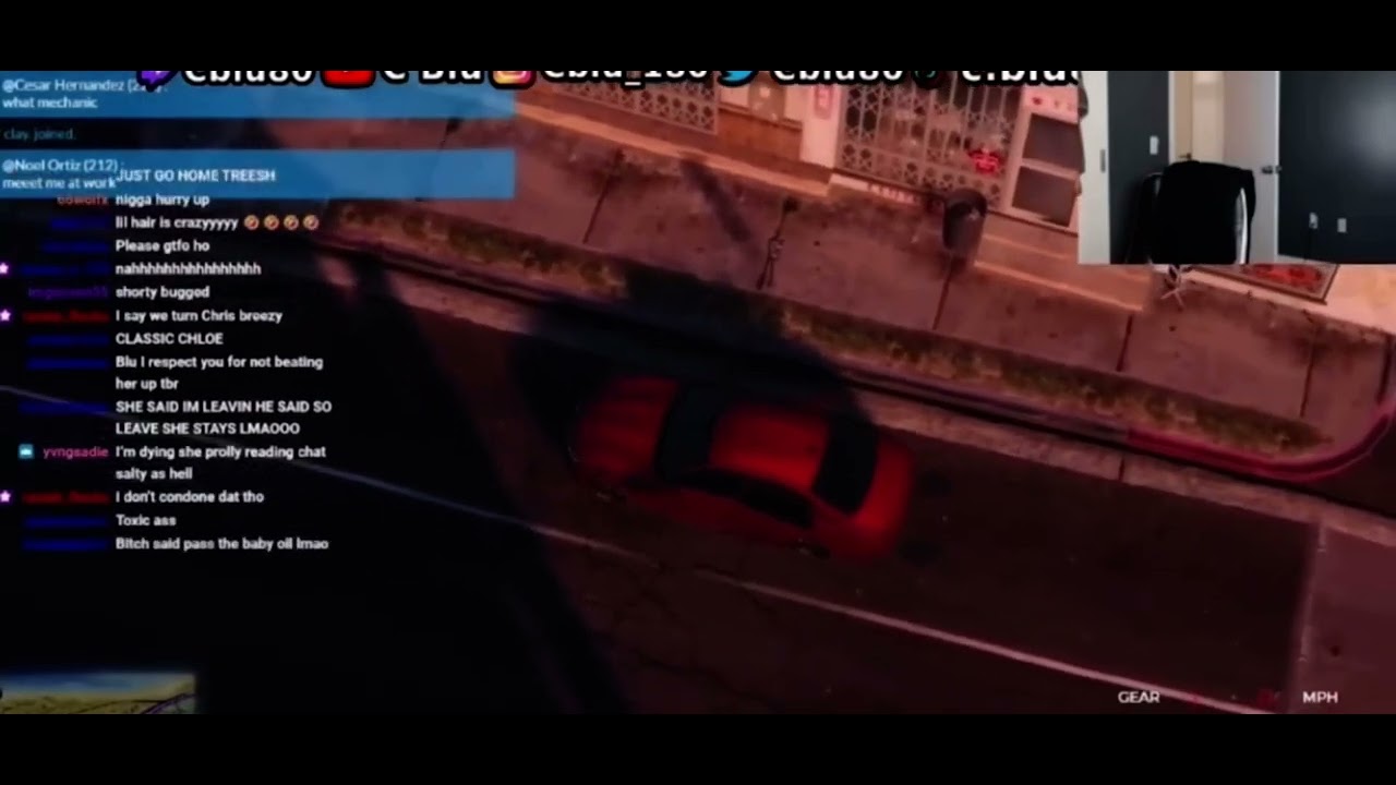 cblu throws his girlfriend out of his house after a argument 😂😂😂