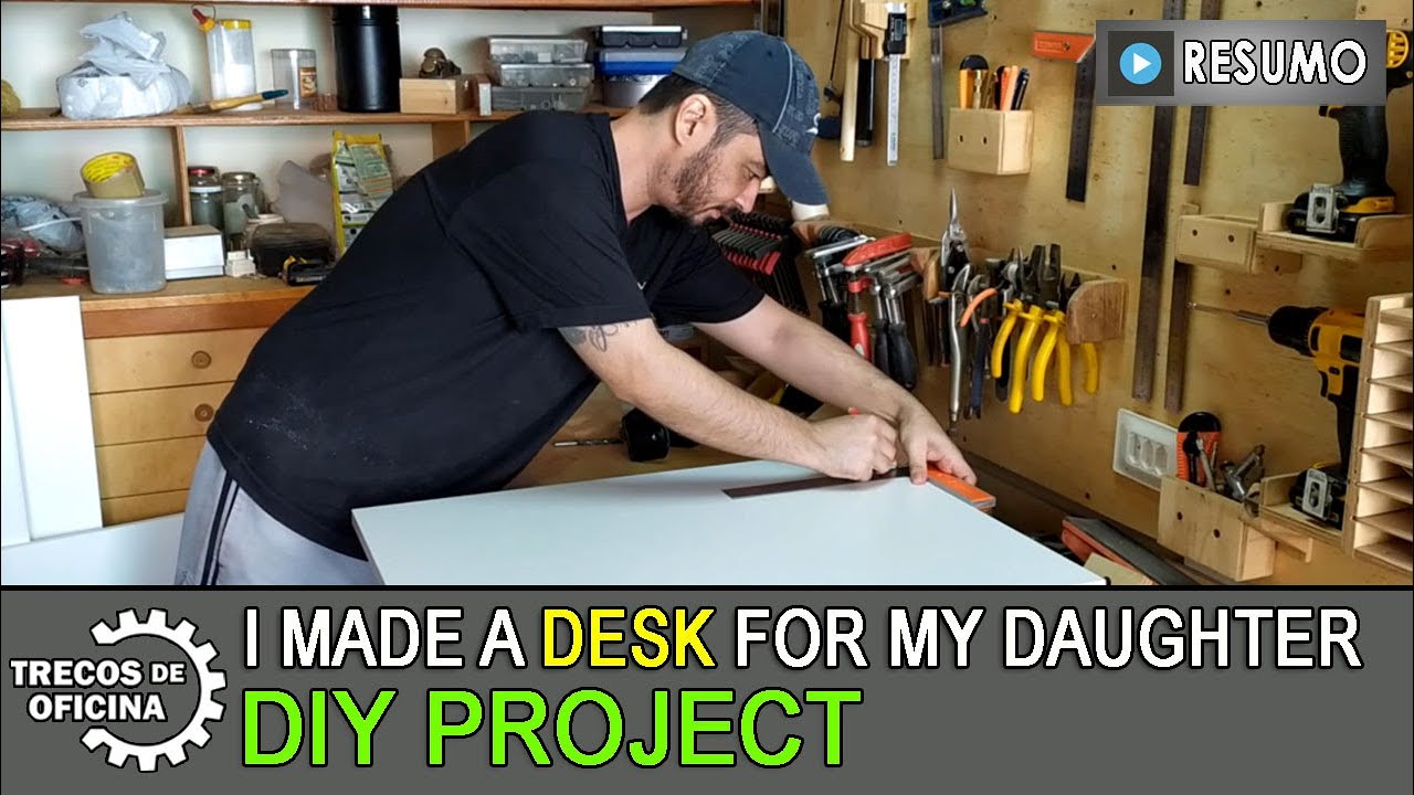 FIZ UMA ESCRIVANINHA PARA MINHA FILHA. Um projeto DIY f&aacute;cil, r&aacute;pido e barato.