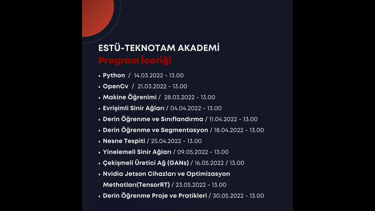 ESTÜ-TEKNOTAM Akademi 1. Hafta - Python / 2022-03-14