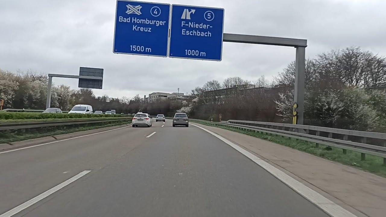 a drive from Weißkirchen to Frankfurt over Highway/Autobahn A661  PLEASE LIKE & SUBSCRIBE