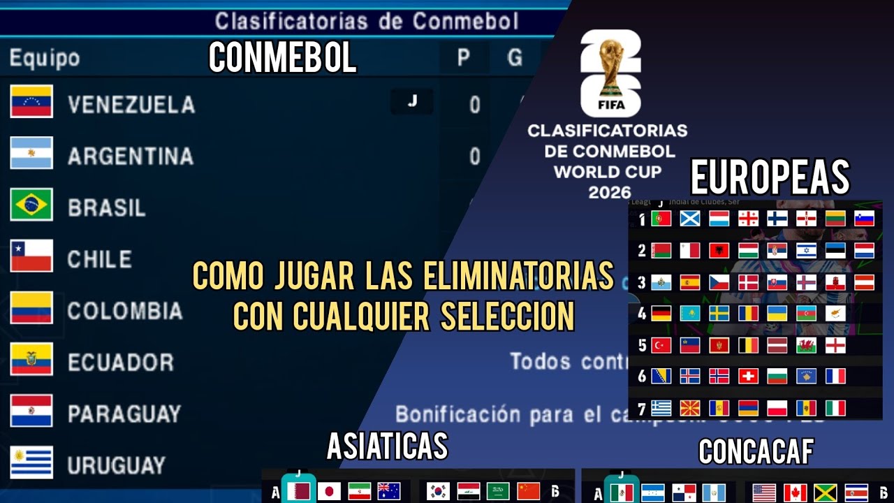 COMO JUGAR LAS  ELIMINATORIAS DEL MUNDIAL CON CUALQUIER SELECCIÓN 🤯🔥