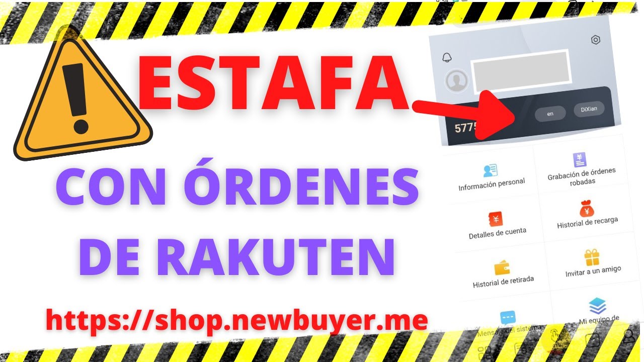 ⚠️ Estafa piramidal con &oacute;rdenes de RAKUTEN (Para ganar dinero con el CELULAR)