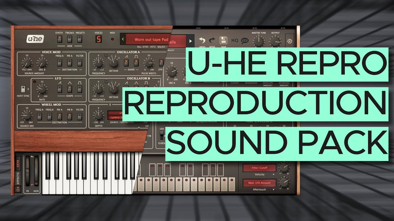 U-He RePro 1 and RePro 5 Presets for Techno, Ambient and Electronica 