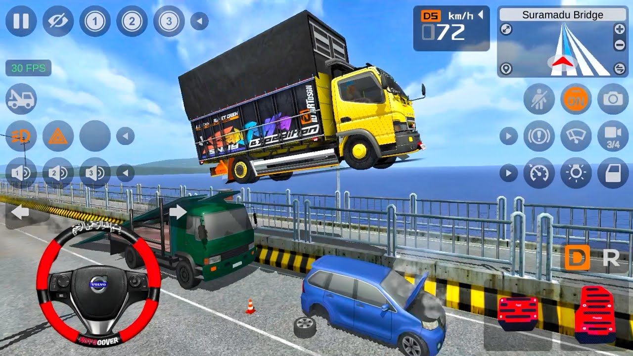 Truk Oleng Canter Standing Dan Terbang Akibat Sopir Gabut l Mod Bus Simulator Indonesia