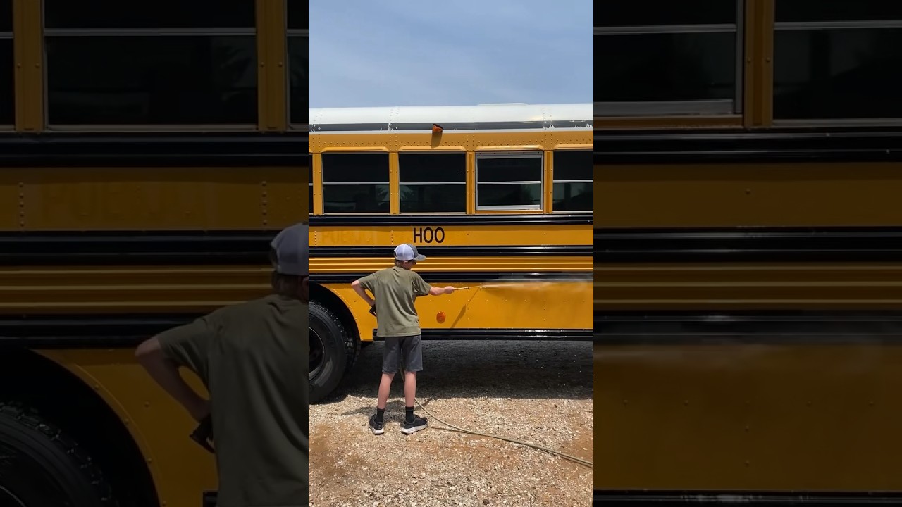 Removing Stickers From Our Bus 🚌