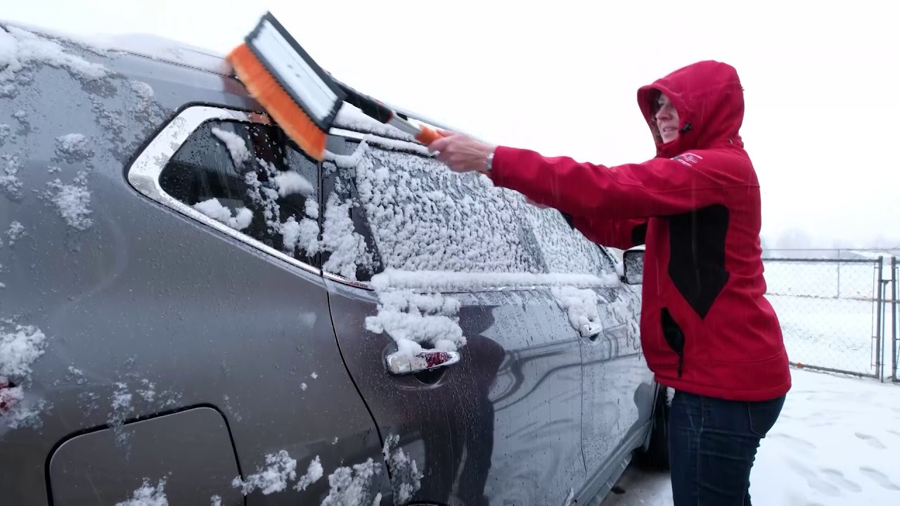 AstroAI Ice Scraper and Snow Brush with Squeegee