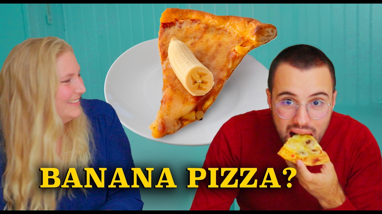Italian tries Banana Pizza and Swedish Pasta!