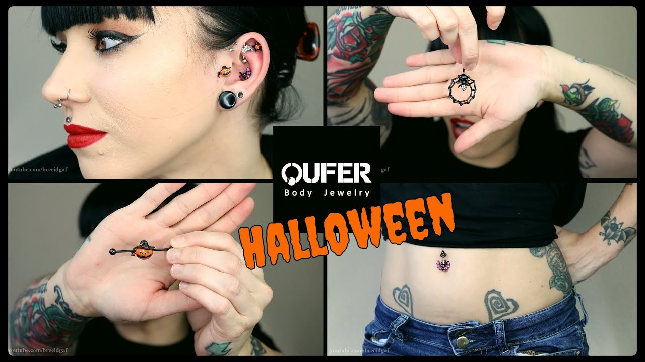 Oufer HALLOWEEN Body Jewelry | Haul & Try On!