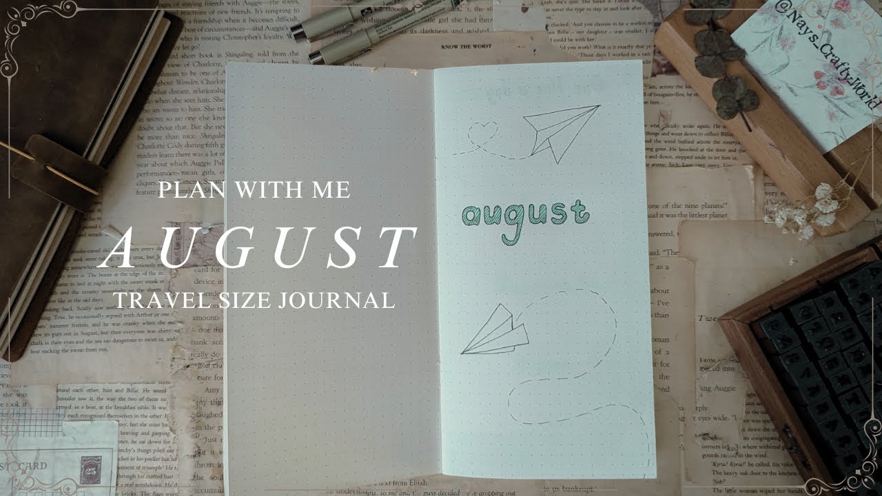 August Plan With Me | Simple Bullet Journal Setup | Travel themed
