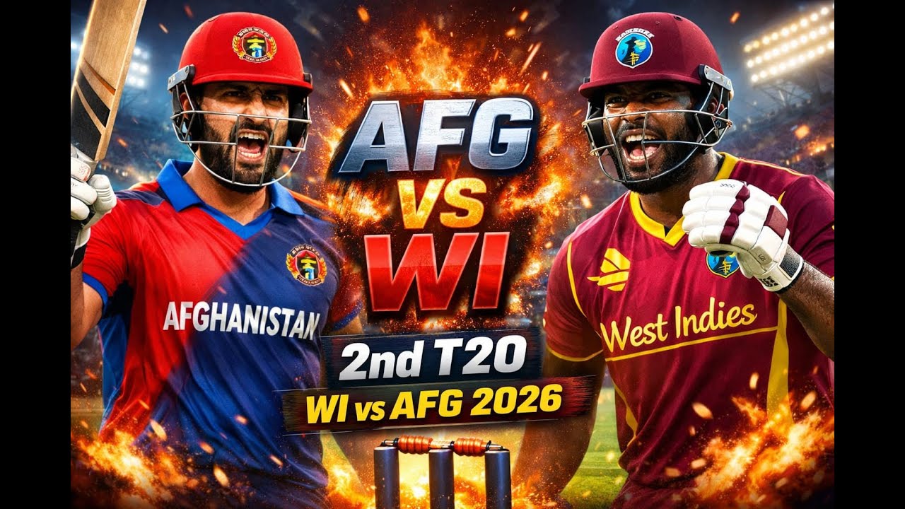 Live AFG vs WI, 2nd T20, WI vs AFG 2026 Match | Live Score Analysis 