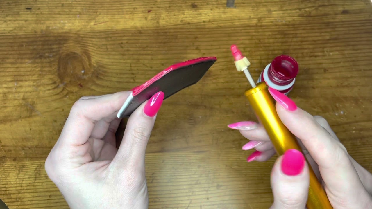 Vinyl Edge-Painting Tutorial & Review:Using Mod Podge as a Base