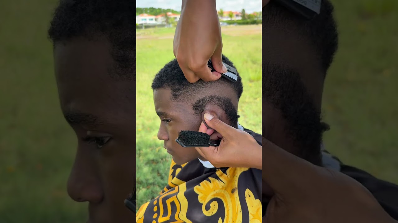 🤯 INSANE Outdoor Haircut Transformation! 🔥 #Barber #Haircut #Shorts