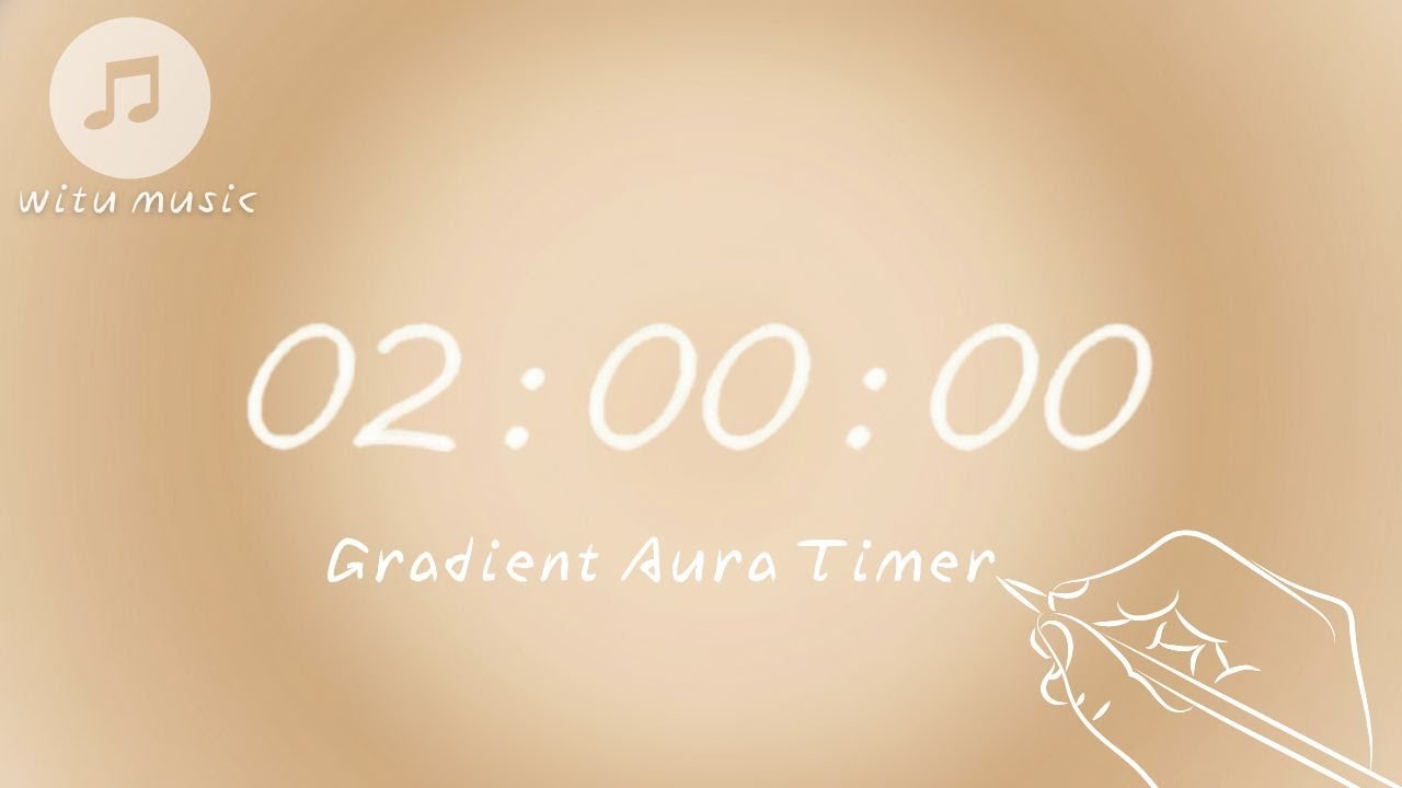 2 Hour Aesthetic Timer with Music | Chill Piano & Ambient Alarm | 🥥Coconut Color Focus & Relaxation