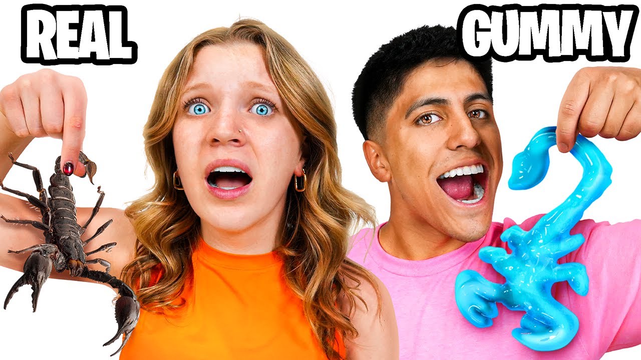 Eating GUMMY vs REAL Food Challenge!