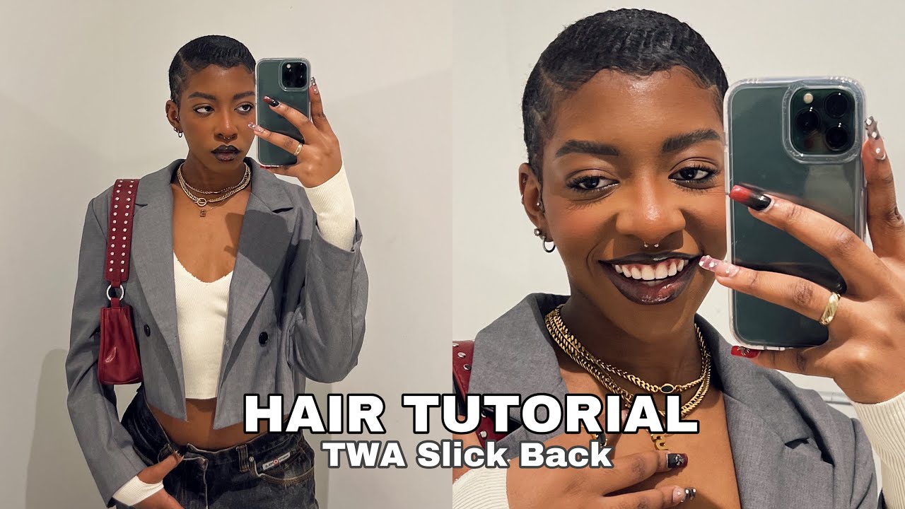 HAIR TUTORIAL || HOW I SLICK BACK MY 4C TWA