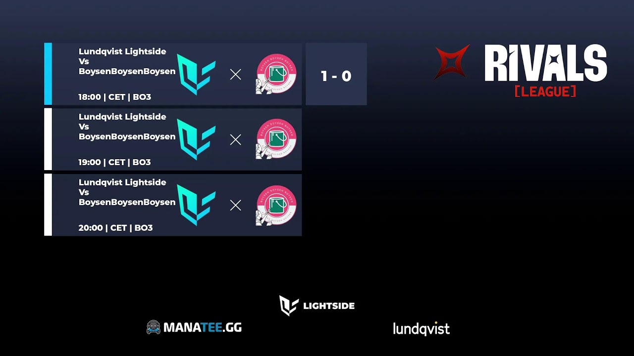 Rivals League Week 1 | CS2 | Lundqvist Lightside vs BoysenBoysenBoysen | Group Stage | !merch