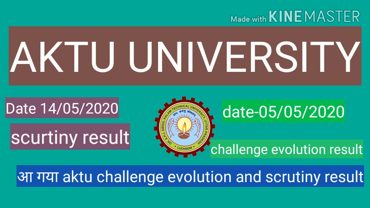 आ गया aktu challenge evolution and scrutiny&zwnj; का result तो कैसे check करे video को देखे ।