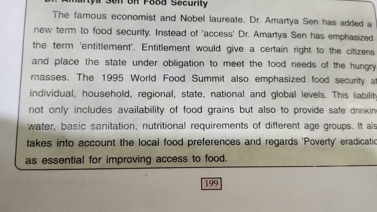 Class 9th topic -Food Security 