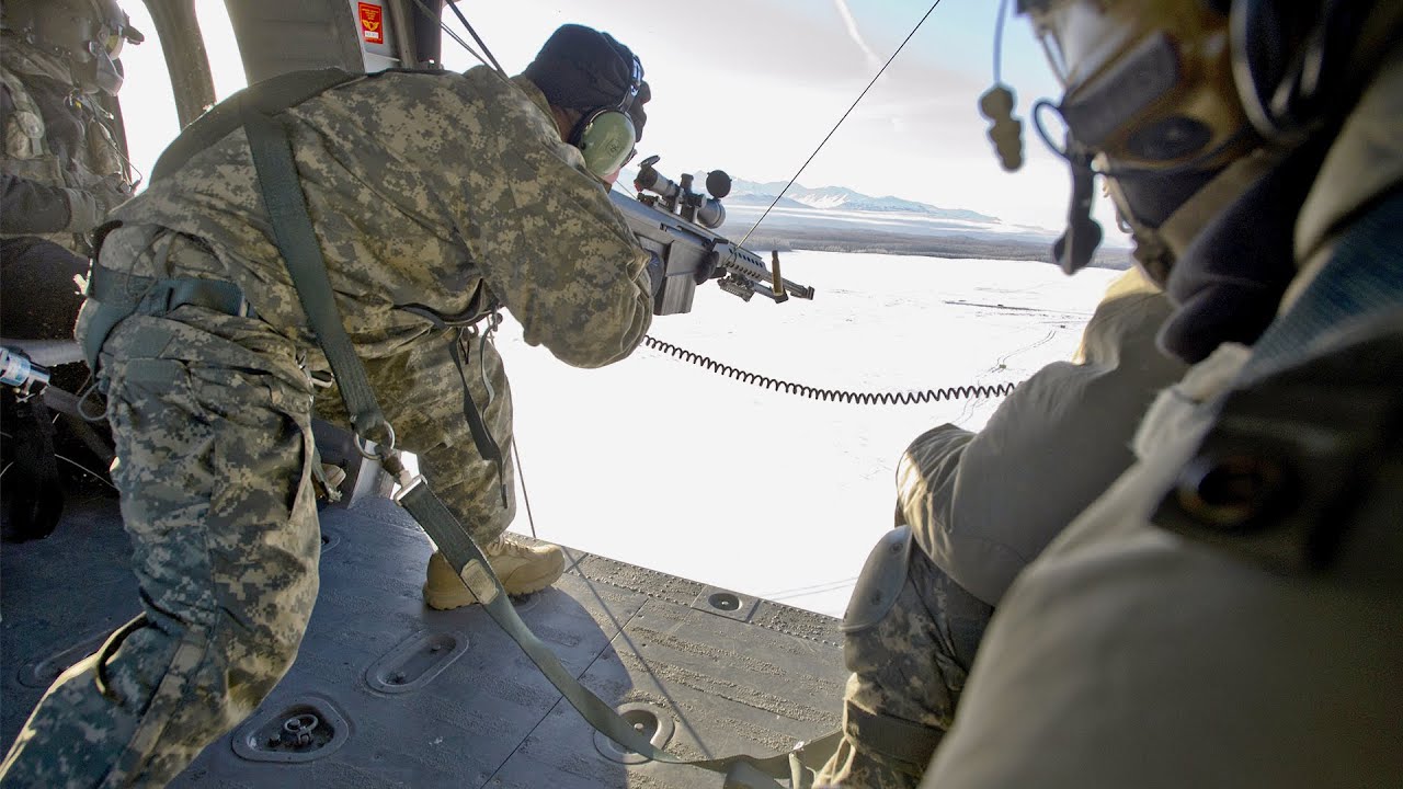 US Snipers Shooting Speeding Boat From Helicopter
