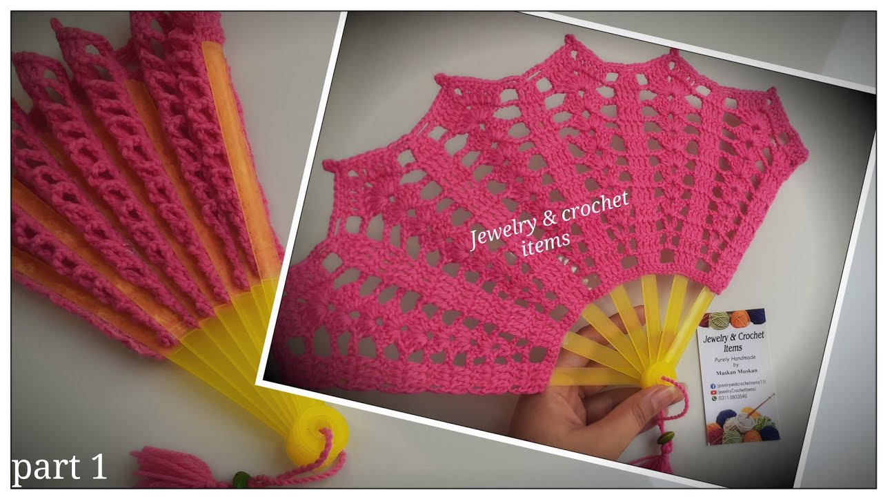 Crochet Hand Fan| Free Pattern (part 1)