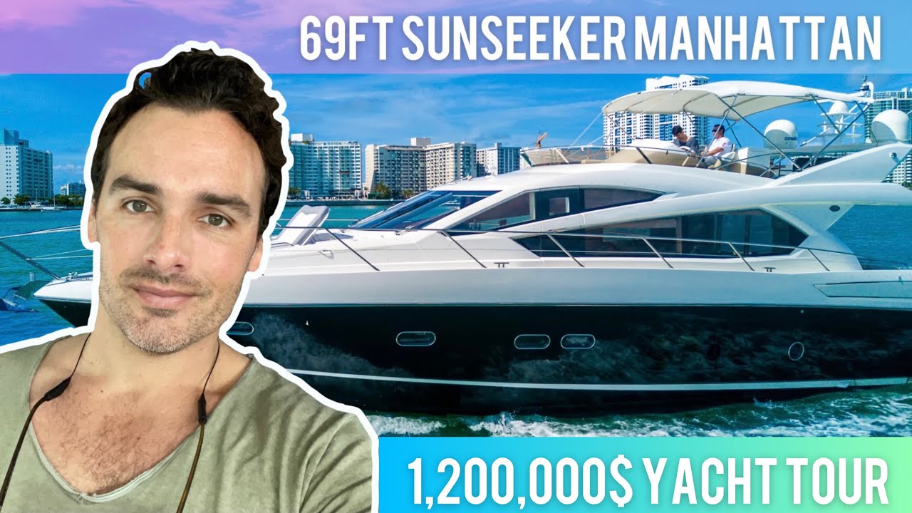 Яхтенный тур за 1 200 000 долларов: 69-футовая яхта Sunseeker Manhattan Flybridge 2011 года выпуска.