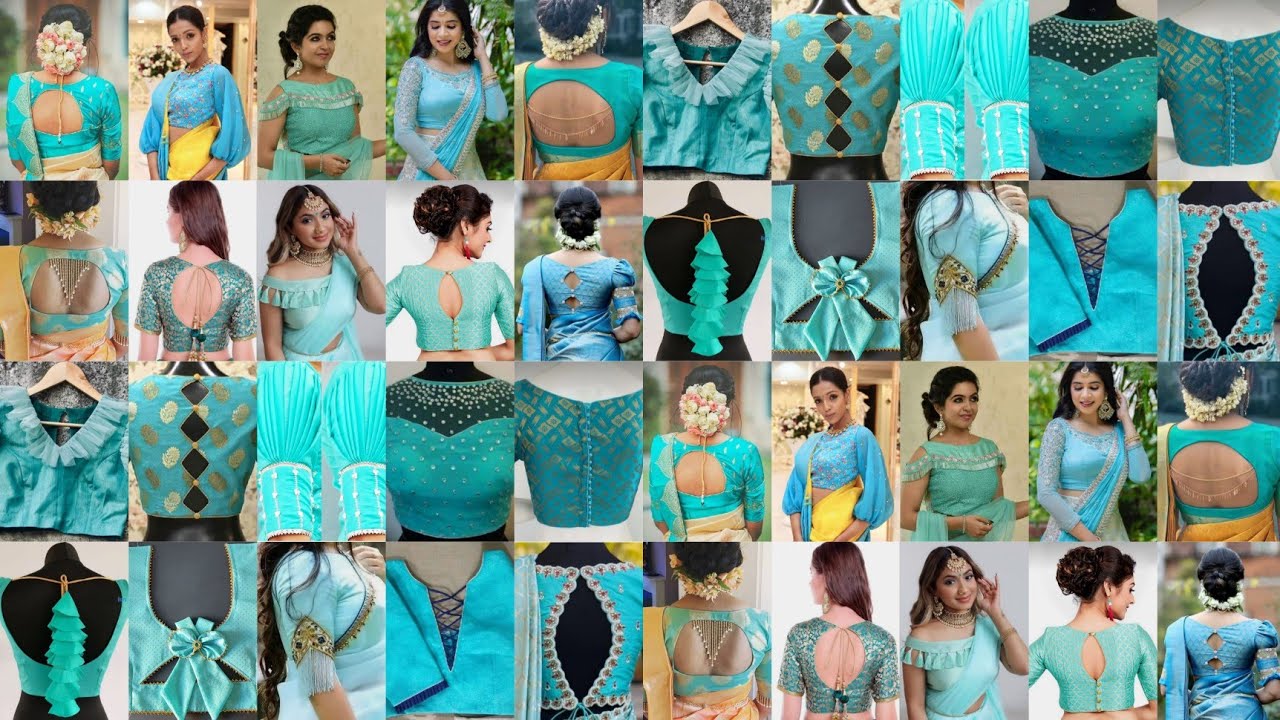 💙sky blue colour blouse designs 2023/new model blouse design/blouse back neck design/blouse design