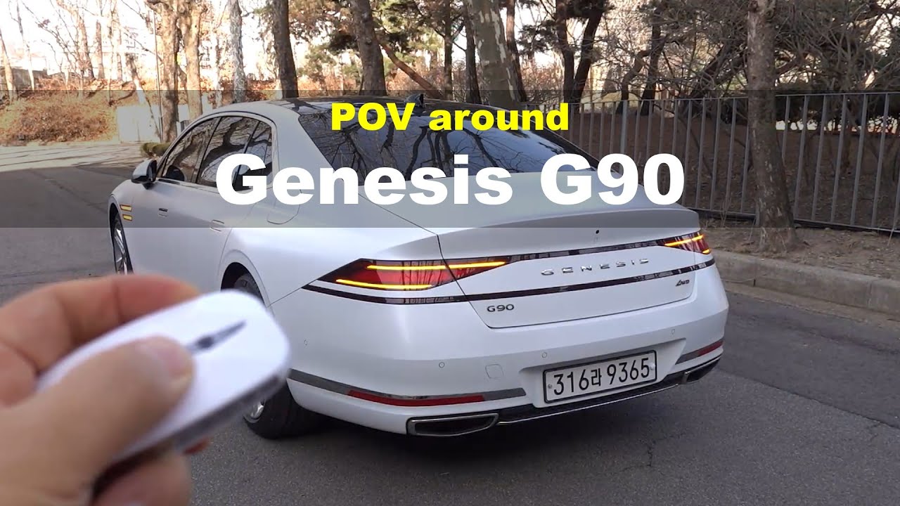 2022 Genesis G90 3.5T-GDi AWD POV exterior and interior