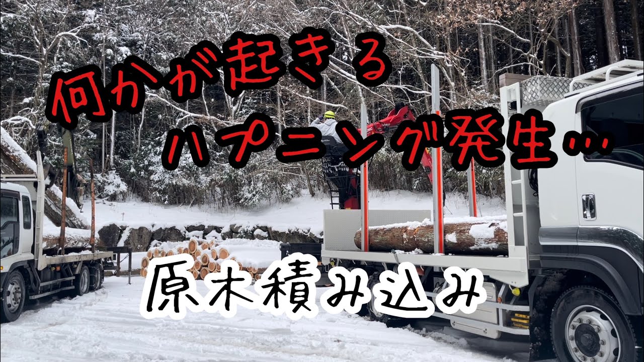 ［原木トラック］やらかした！原木積み込み。これどう積むの？