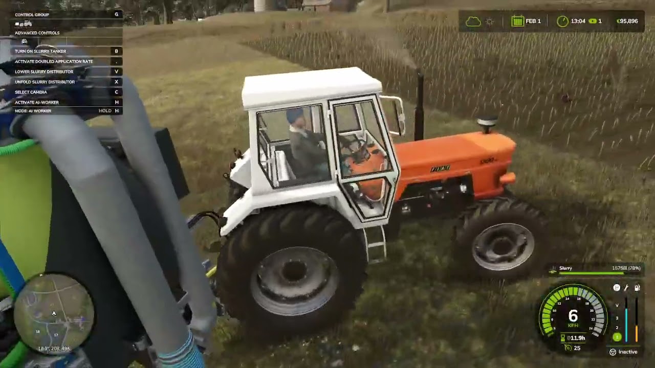 FARMING SIMULATOR 25 zimsko februaracko gnojenje njive sa FIAT 1300 DT