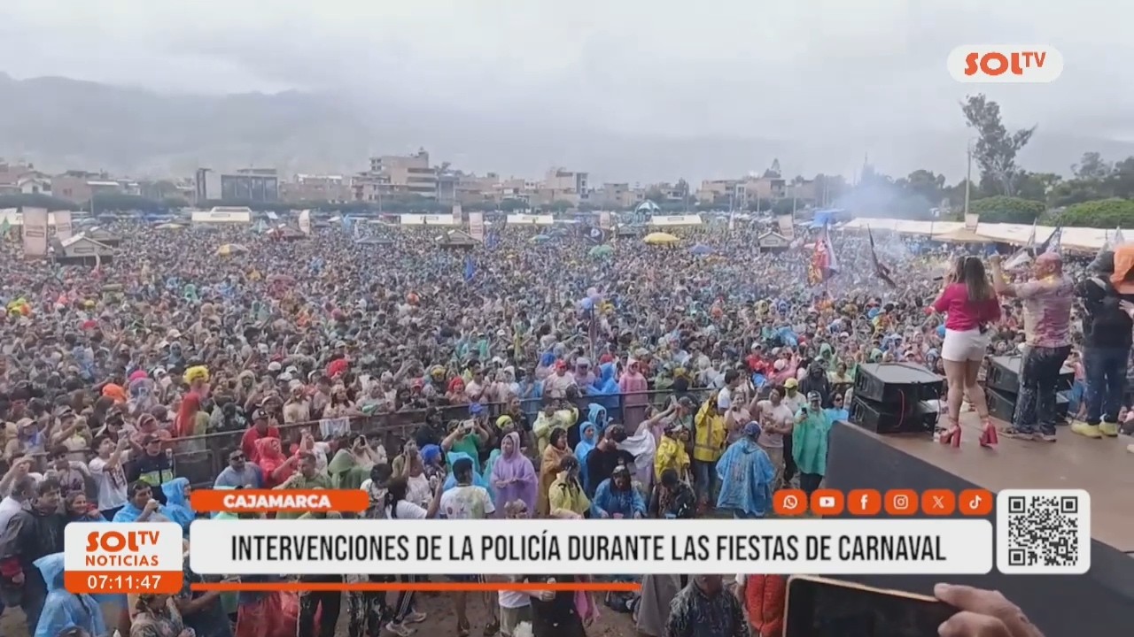 Cajamarca: intervenciones de la Policía durante las fiestas de Carnaval