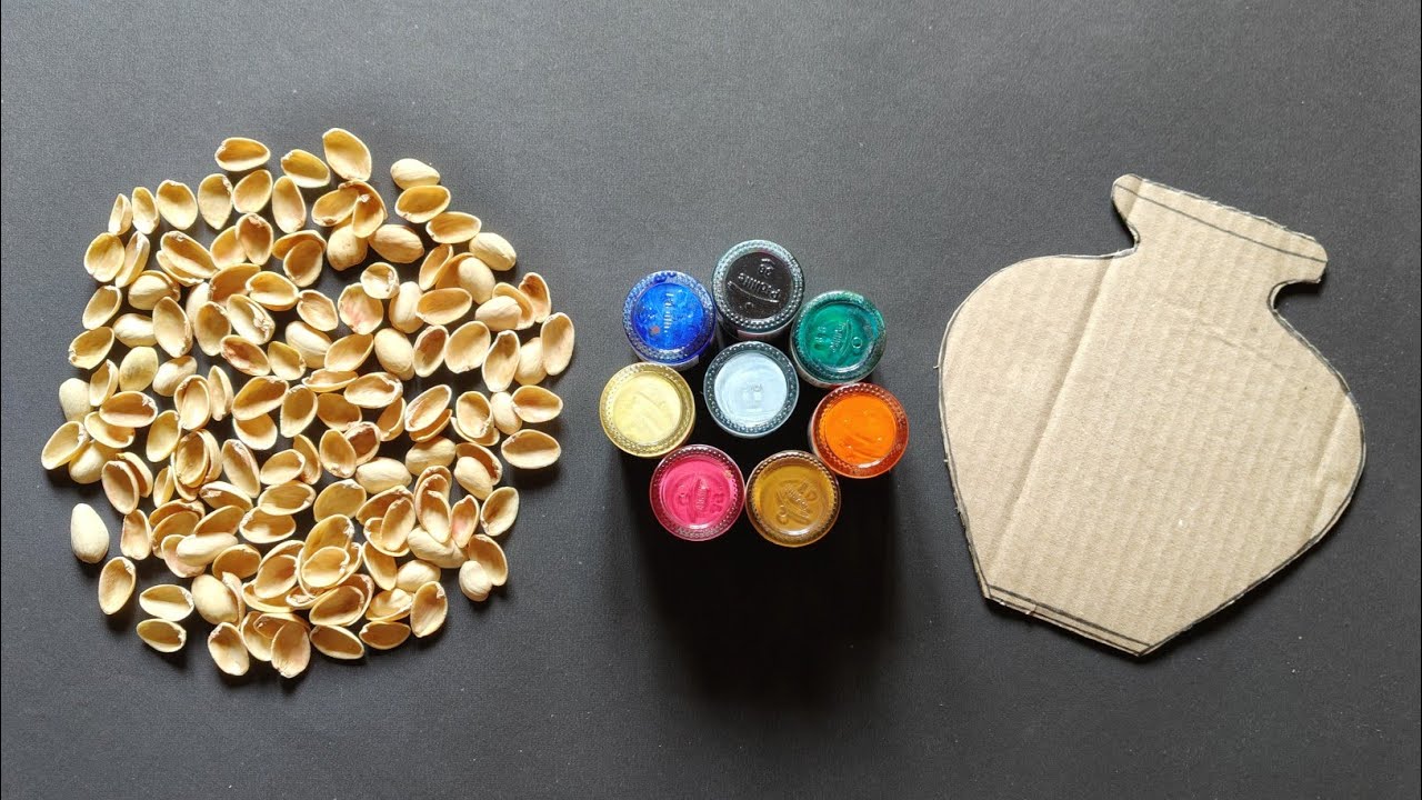 2 Easy Wall Hanging Craft Ideas | Best Out of Waste Cardboard and Pista Shells | Home Decoration