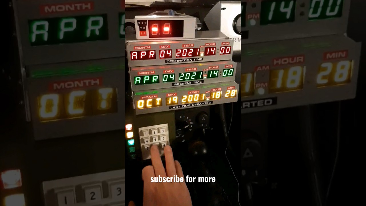 Back to the Future Time Circuit in the Delorean Timemachine DMC 12 / Time travel