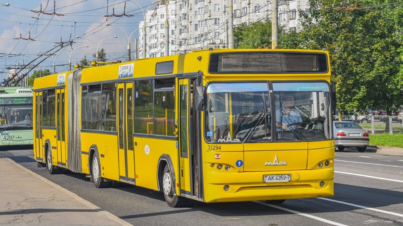 (МИНСК) Поездка в автобусе МАЗ-105.465 (Маршрут: 54, АК 4359-7)
