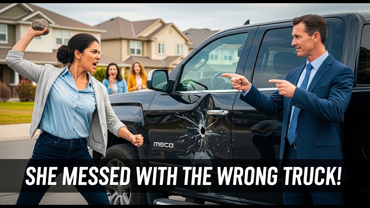 “HOA President Smashes My Brother’s Truck — Then Realizes He’s the District Attorney!”
