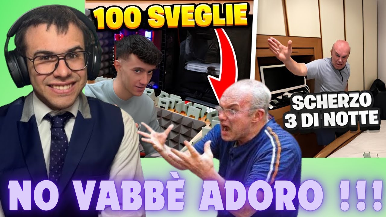 REACTION FACCIO SUONARE 100 SVEGLIE alle 3 DI NOTTE! UN'ALTRA NOTTE IN BIANCO PER PAPÀ RIMO !!!
