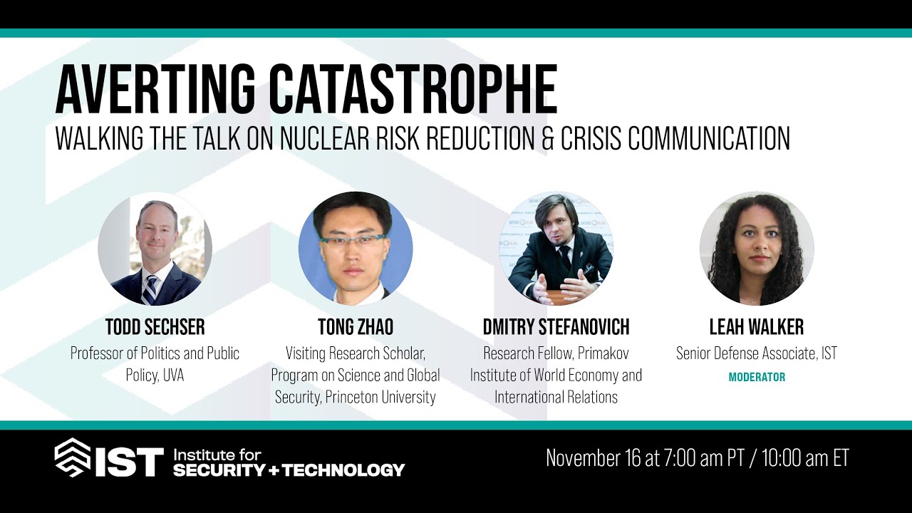 Averting Catastrophe: Walking the Talk on Nuclear Risk Reduction & Crisis Communication