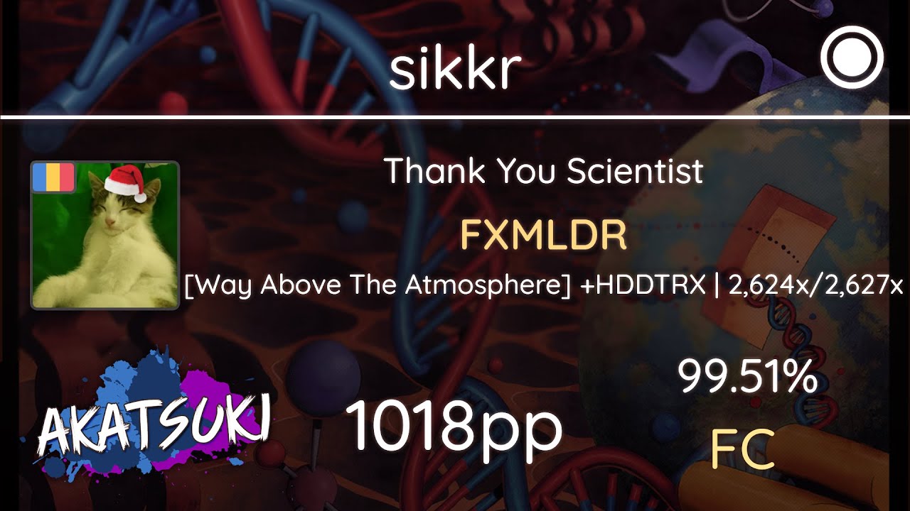 Akatsuki!rx | sikkr | Thank You Scientist - FXMLDR [Way Above..] +HDDTRX 99.51% 1018pp FC #1