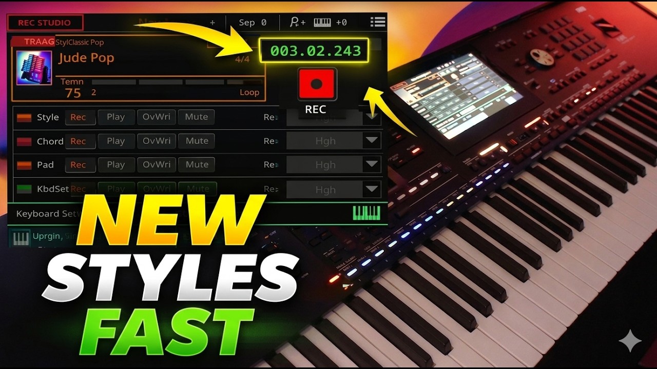 Korg Pa5X tutorial: Creating New Styles with the Recording Studio (Easy Method)