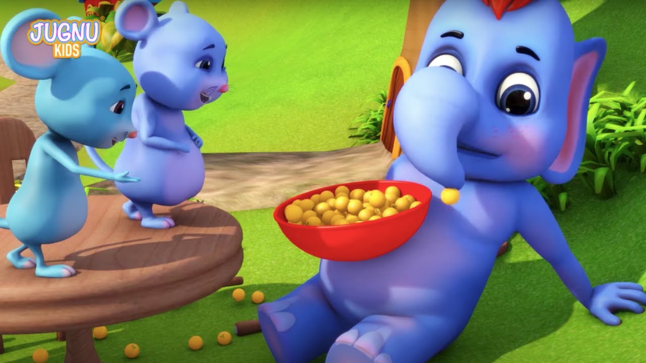 Ek Mota Hathi Jhoom Ke Chala | 3D Hindi Rhymes For kids | Hindi Poem | Jugnu kids India